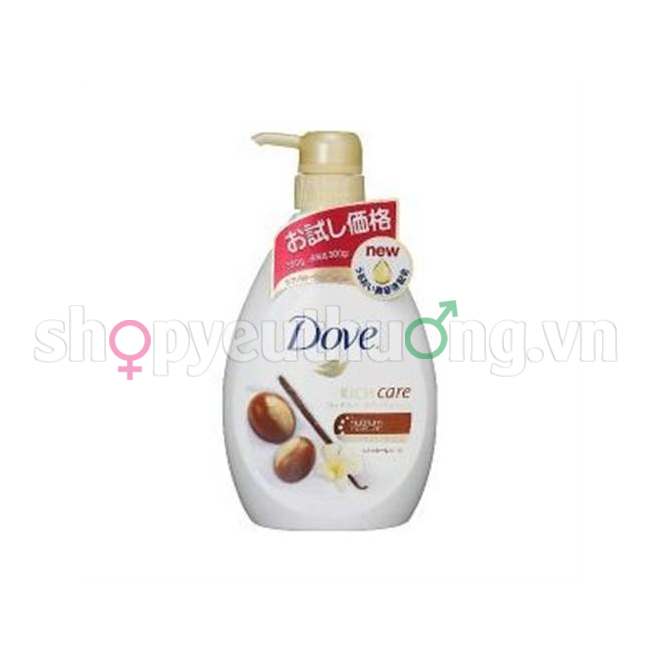 Sữa tắm Unilever Dove hương vani và tinh dầu bơ 380g